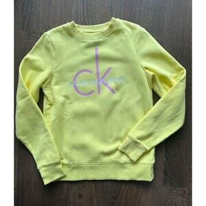 Calvin Klein Jeans Yellow Crewneck Sweatshirt - Size XS